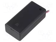 Holder; 6F22,6LR61; Batt.no: 1; cables; 150mm; black COMF