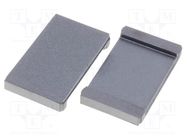 Ferrite: two-piece; 15Ω; A: 49.6mm; B: 3.25mm; C: 5mm; D: 44mm RICHCO