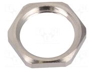 Nut; M16; brass; Thk: 2.8mm; Spanner: 19mm; Thread: metric; Pitch: 1.5 HUMMEL