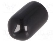 Cap; Body: black; Øint: 4.8mm; Mat: PVC Soft; L: 9mm; Wall thick: 1mm FIX&FASTEN