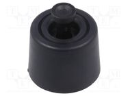 Quick mounting foot; black; polyetylene; A: 8.1mm; B: 20mm; C: 18mm FIX&FASTEN