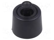 Quick mounting foot; black; polyetylene; A: 8.1mm; B: 20mm; C: 18mm FIX&FASTEN