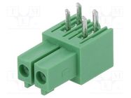 Pluggable terminal block; 3.5mm; ways: 2; angled 90°; socket; THT DEGSON ELECTRONICS