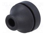 Grommet; Ømount.hole: 19mm; elastomer thermoplastic TPE; black 