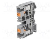 Splice terminal: rail; 0.5÷16mm2; ways: 1; terminals: 2; grey; DS DEGSON ELECTRONICS