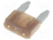 Fuse: fuse; 5A; 32VDC; automotive; 10.9mm; Mini LITTELFUSE