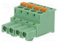 Pluggable terminal block; 5.08mm; ways: 4; angled 90°; plug; green DEGSON ELECTRONICS