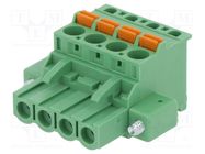 Pluggable terminal block; 5mm; ways: 4; angled 90°; plug; female DEGSON ELECTRONICS