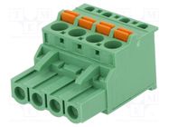 Pluggable terminal block; 5.08mm; ways: 4; angled 90°; plug; green DEGSON ELECTRONICS