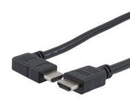 HDMI 2.1 CABLE, M/RA-LEFT-M, PVC, BLK, 0.5M 52AK0479