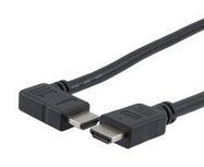 HDMI 2.1 CABLE, M/RA-LEFT-M, PVC, BLK, 3.0M 52AK0482