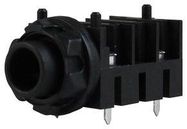 TJ SERIES, 4 PIN 1/4" JACK, HORIZONTAL PCB MOUNT, HALF-THREADED NOSE 52AK3764