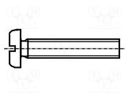 Screw; M6x30; 1; Head: cheese head; slotted; polyamide; DIN 85A BOSSARD