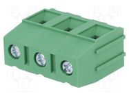 PCB terminal block; angled 90°; 12.7mm; ways: 3; on PCBs; terminal DEGSON ELECTRONICS