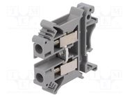 Splice terminal: rail; 0.2÷6mm2; ways: 1; terminals: 2; grey; PC DEGSON ELECTRONICS