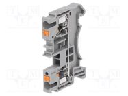 Splice terminal: rail; 0.2÷4mm2; ways: 1; terminals: 2; grey; DS DEGSON ELECTRONICS