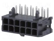 Connector: wire-board; socket; male; PIN: 12; Micro-Fit 3.0; THT MOLEX