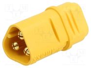 Connector: DC supply; plug; MT30; male; PIN: 3; for cable; soldering AMASS