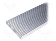 Heatsink: extruded; grilled; natural; L: 1000mm; W: 130mm; H: 25mm 