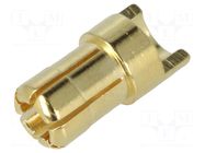 Connector: 6mm banana; plug; 60A; 8AWG; 0.2mΩ AMASS