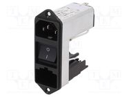 Connector: AC supply; socket; male; 6A; 250VAC; IEC 60320; C14 (E) SCHURTER