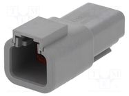 Connector: wire-wire; plug; male; ATP; for cable; PIN: 2; grey AMPHENOL