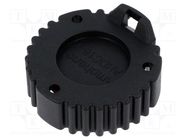 Accessories: socket cover; AHD; PIN: 9; black AMPHENOL