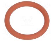 O-ring gasket; VMQ; Thk: 1.5mm; Øint: 10mm; PG7; red; -60÷250°C HUMMEL