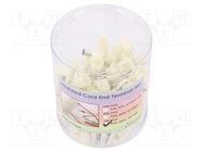 Kit: bootlace ferrules; insulated; 10mm2; 18mm; ivory; 100pcs. 