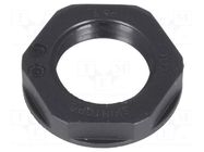 Nut; PG9; polyamide; UL94V-2; 22mm; black; Thread: PG; with flange LAPP