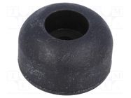 Foot; H: 9.5mm; black; rubber; Dim: Ø17.5mm; Cutout: Ø4mm; -40÷50°C ESSENTRA