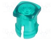 LED lens; square; green; lowprofile; 3mm KEYSTONE