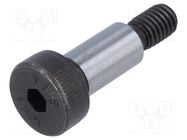 Shoulder screw; steel; M6; 1; Thread len: 11mm; hex key; HEX 4mm 