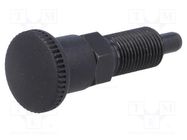 Indexing plungers; Thread: M10; Plating: black finish; 5mm ELESA+GANTER