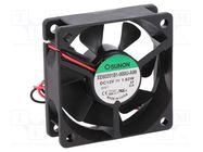 Fan: DC; axial; 12VDC; 60x60x20mm; 39.08m3/h; 34.5dBA; ball; 26AWG SUNON