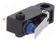 Microswitch SNAP ACTION; 0.1A/125VAC; 2A/12VDC; with lever; SPDT OMRON Electronic Components