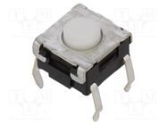 Microswitch TACT; SPST-NO; Pos: 2; 0.05A/24VDC; THT; none; 1.57N OMRON Electronic Components