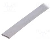 Insulating tube; silicone; light grey; -30÷200°C; Øint: 14mm; L: 1m 