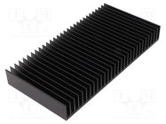 Heatsink: extruded; grilled; black; L: 100mm; W: 200mm; H: 25mm FISCHER ELEKTRONIK