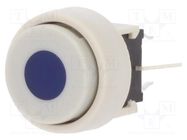 Switch: keypad; Pos: 2; DPDT; 0.1A/30VDC; white; LED; blue; THT; 1.5N HIGHLY ELECTRIC