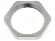 Nut; PG9; brass; Thk: 2.8mm; Spanner: 18mm; Thread: PG; SKINDICHT® LAPP