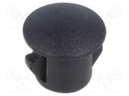 Stopper; polyamide; Wall thick: 1.6mm; Øhole: 4.8mm; H: 5.5mm; black FIX&FASTEN