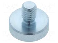 Magnet: permanent; neodymium; 95N; Ø: 16mm; H: 4.5mm; steel; steel ELESA+GANTER