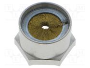 Nut; with earthing; M20; brass; nickel; 24mm; -70÷200°C; Pitch: 1.5 