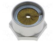 Nut; with earthing; M20; brass; nickel; 24mm; -70÷200°C; Pitch: 1.5 LAPP