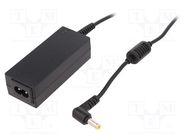 Power supply: switching; 19VDC; 2.15A; Out: 5,5/1,7; 40W; desktop AKYGA