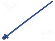 RFID cable tie; L: 200mm; W: 4.6mm; blue; polyamide; 225N; Ømax: 50mm HELLERMANNTYTON