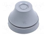 Grommet; with bulkhead; Ømount.hole: 24mm; EPDM; grey; Size: M25 SCHNEIDER ELECTRIC