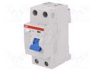 RCD breaker; Inom: 16A; Ires: 10mA; Max surge current: 5000A; IP20 ABB