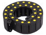 Cable chain; MEDIUM; Bend.rad: 70mm; L: 980mm; Int.height: 24mm BREVETTI